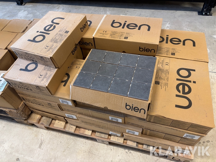 Klinker Bien Stone Black 9,7x9,7 29 förpackningar