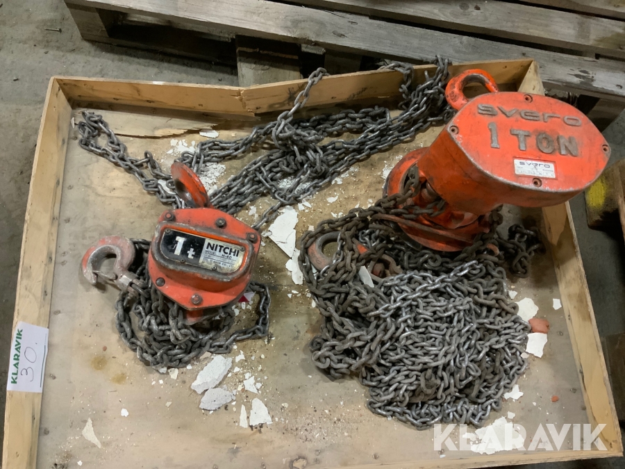 Kättingtelfrar 1 ton 2 st