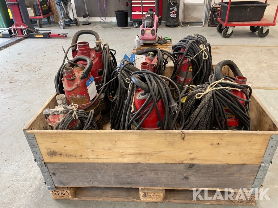 Diverse länspumpar Atlas Copco, Grindex