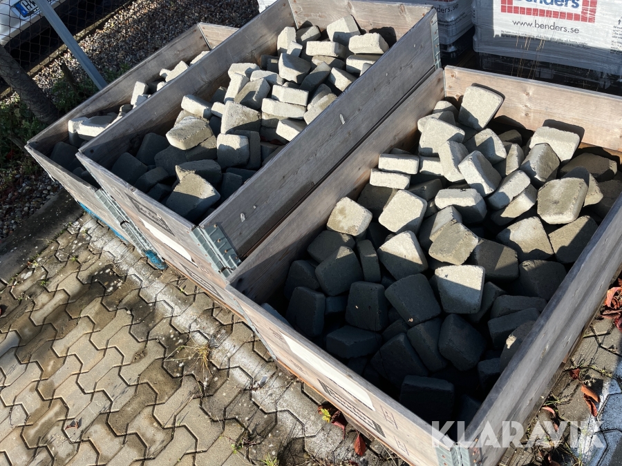 Parti marksten 3 pall Benders Troja Cirkelsten 50 grå