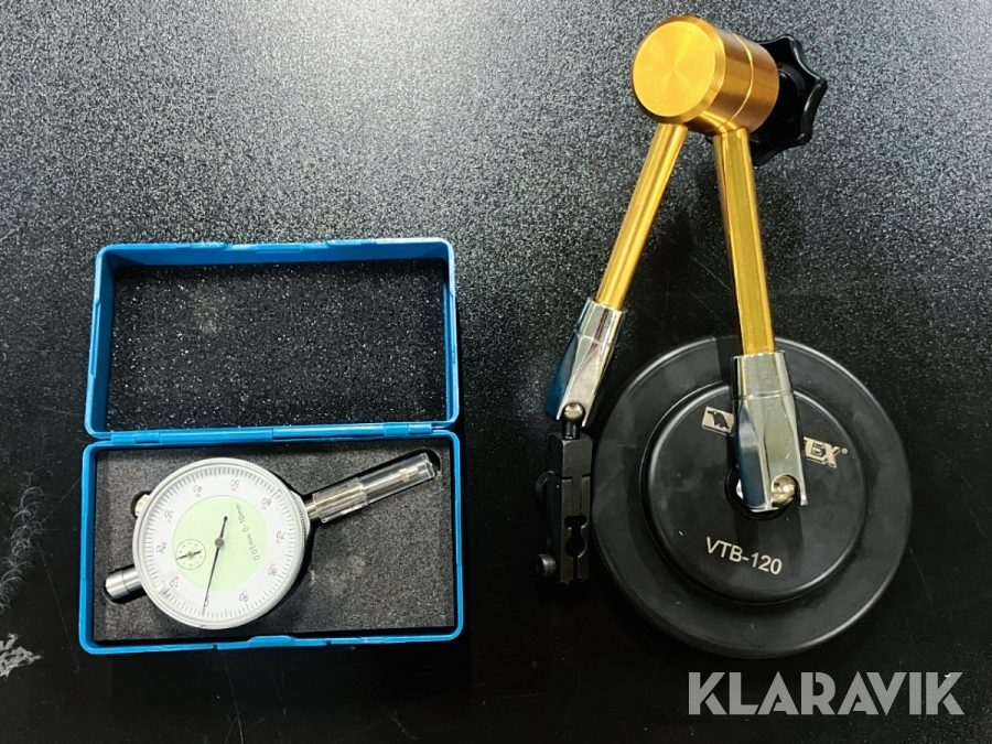 Mätstativ på platta med analog indikatorklocka Vertex VTB-120