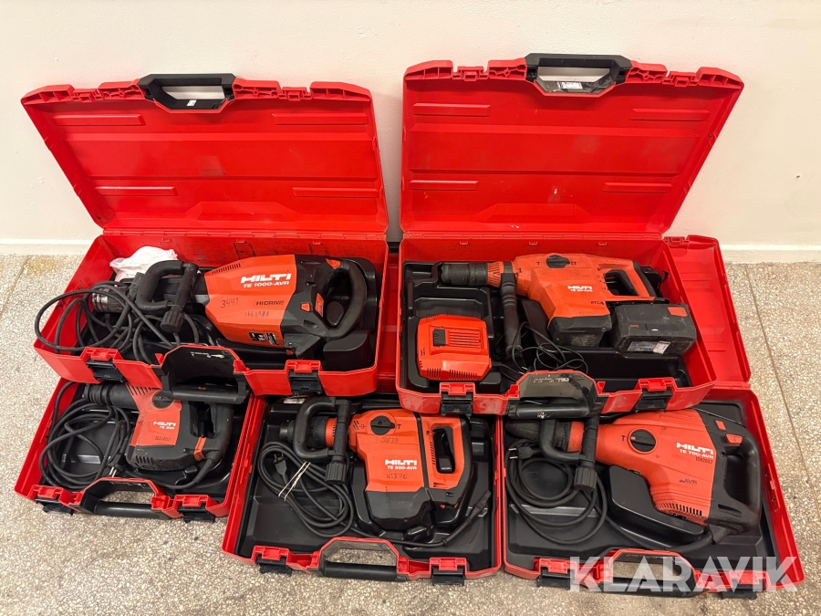 Paket med olika borr/kombihammare Hilti 5 st