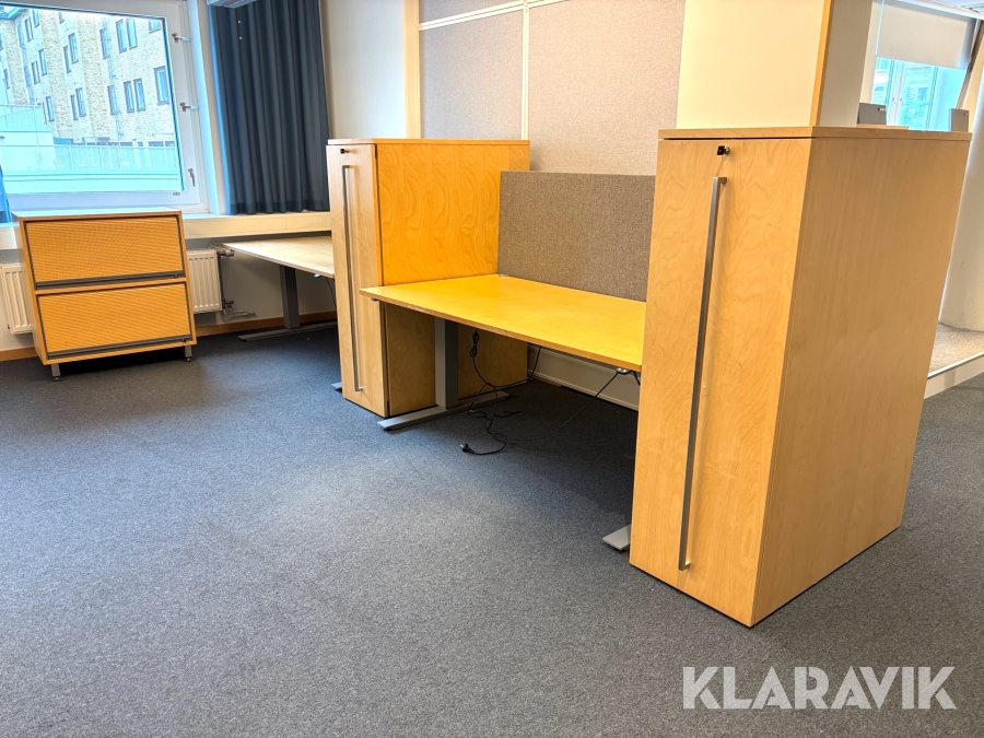 Kontorsdel med towerskåp Martela och skåp
