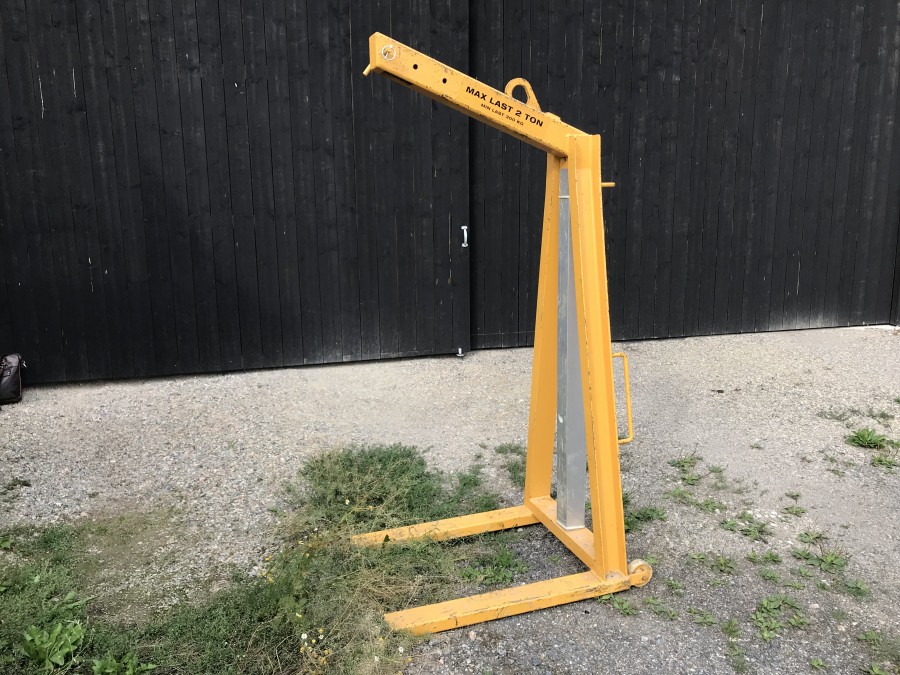 Pallgaffel för kran