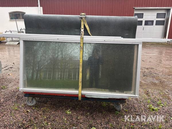 Uterumsglas 8glas med skenor