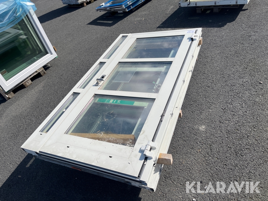 Lättmetall Entrédörr Glas-Lindberg 2 st