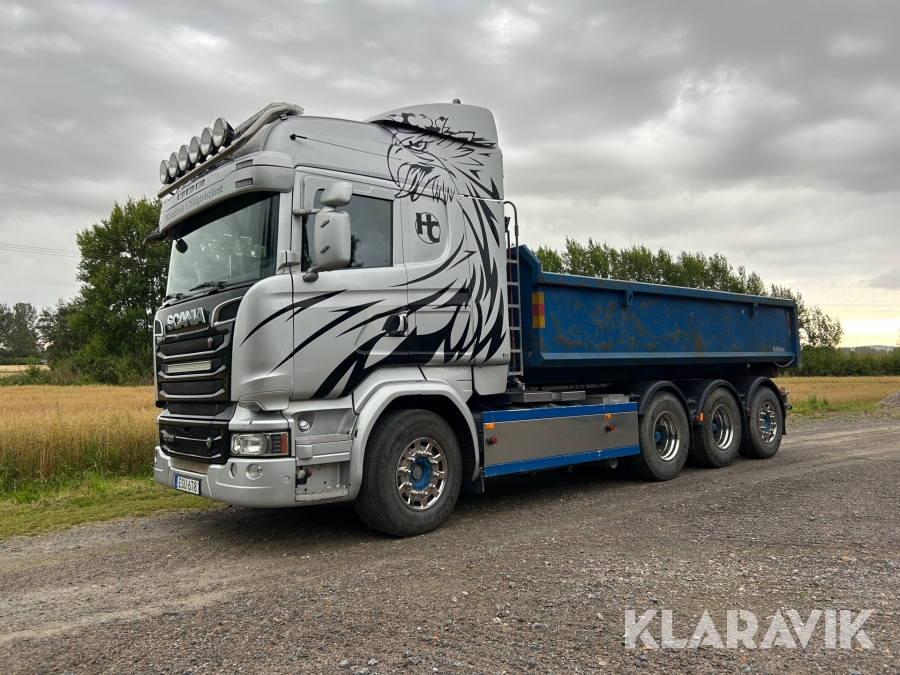 Lastväxlare Scania R730 8x4 med flak