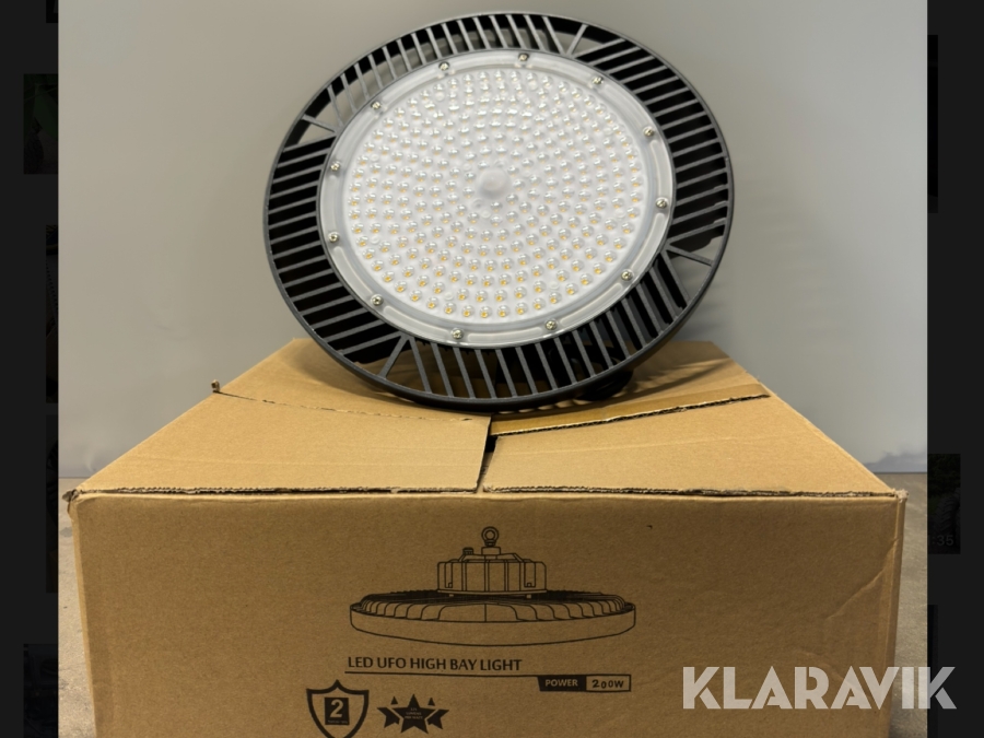 Industribelysning/Ridhusbelysning LED UFO High Bay Light (200W) 6st