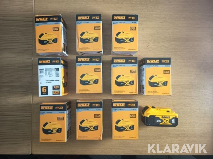 Batterier Dewalt DCB206 6,0 Ah 10 st