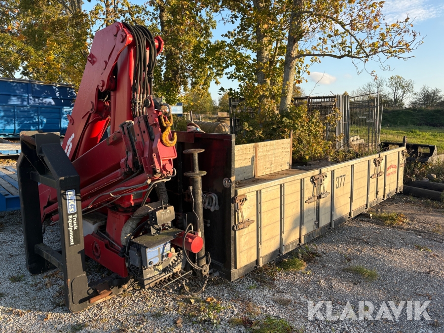 Kranflak HMF 1253 K4 med fjärrstyrning & 5m flak