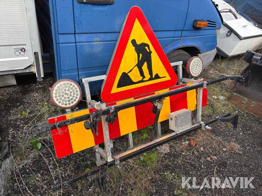 Vägarbetesskylt till bilar