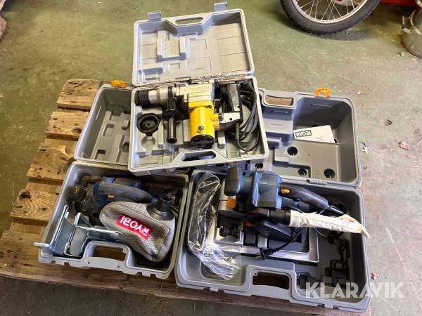 Elhyvel, bandslip och borrhammare Ryobi