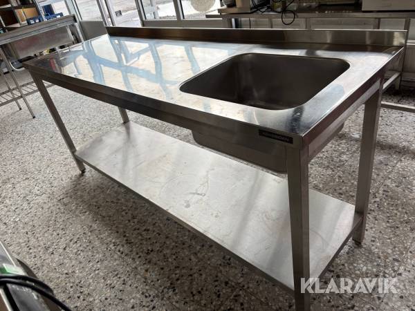 Beredningsbänk rostfri med ho