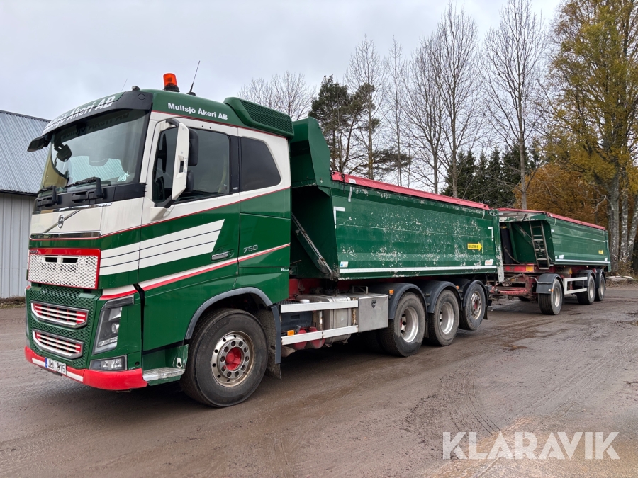 Tipplastbil Volvo FH16 8*4 med tippsläp