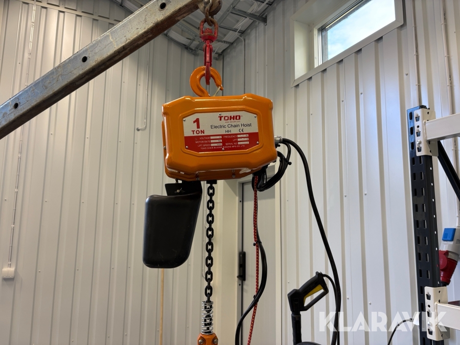 Elektrisk kättingtelfer TOHO HH 1 ton med balkfäste
