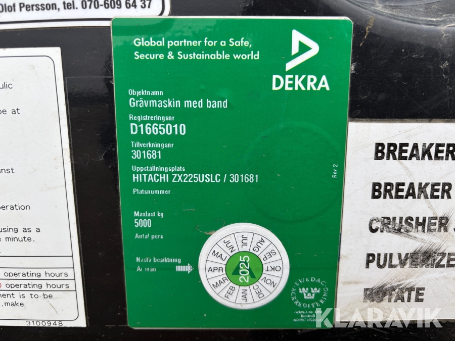 Grävmaskin Hitachi ZX225USLC-5B