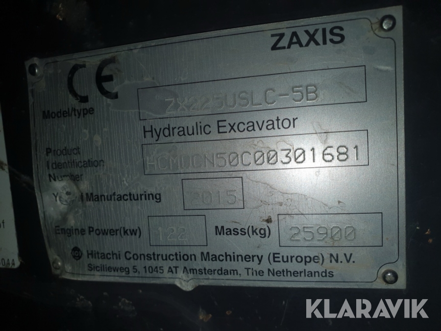 Grävmaskin Hitachi ZX225USLC-5B