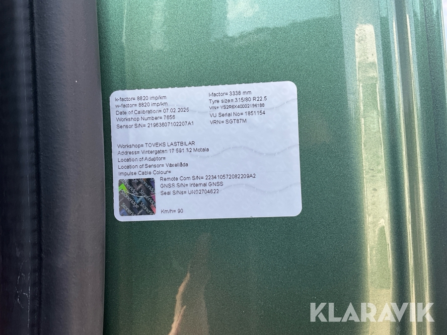 Timmerbil med släp Scania R560