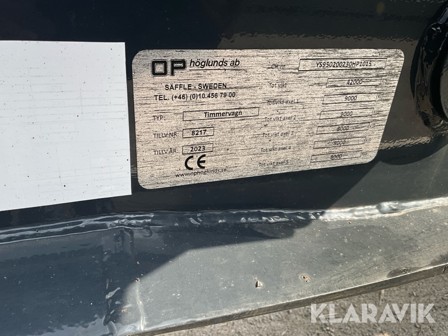 Timmerbil med släp Scania R560