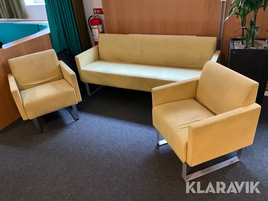 3-sits soffa och 2st fåtöljer Materia Monolite