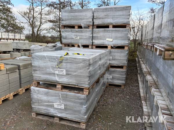 Betongplattor Benders Villa slät fasad 400x400x50 mm 25 pallar