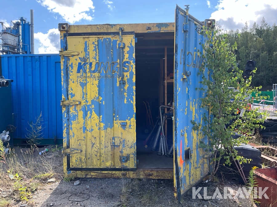 Container 20 fot med innehåll