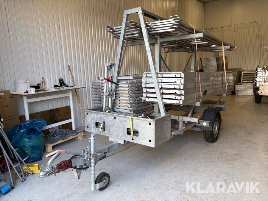 Personbilssläp Tysse med byggställning