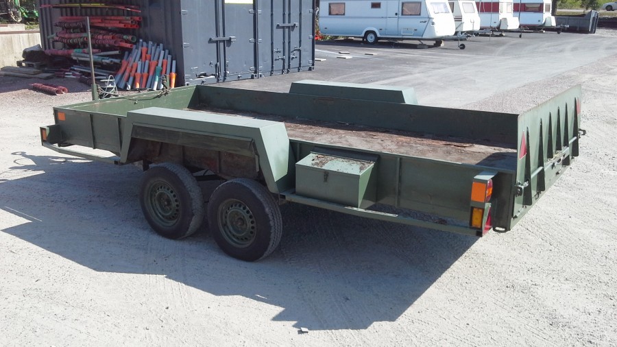 Maskinsläp Boggiesläp Militärsläp