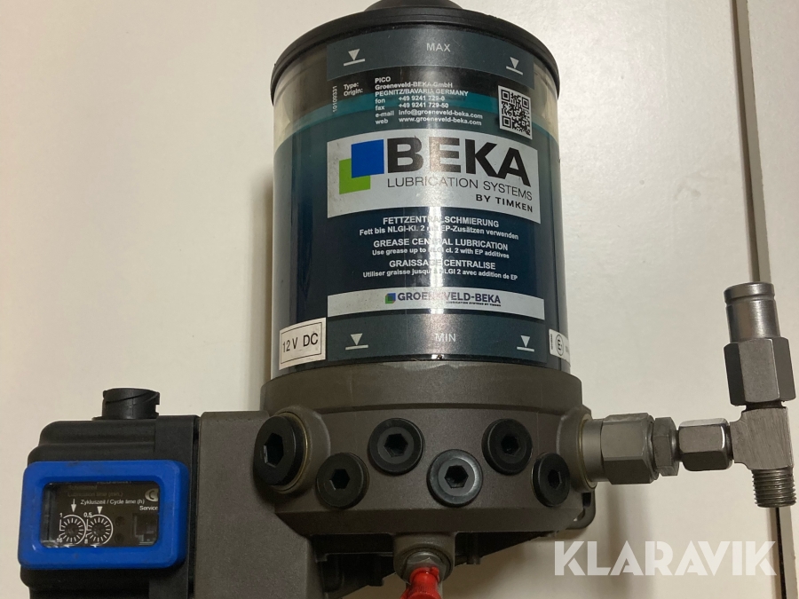 Centralsmörjningspump Beka Piko 12 V