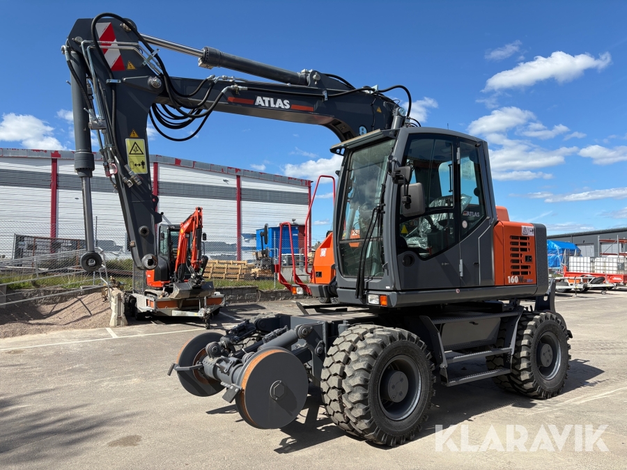 Grävmaskin Atlas 160 W SR Rälsgående
