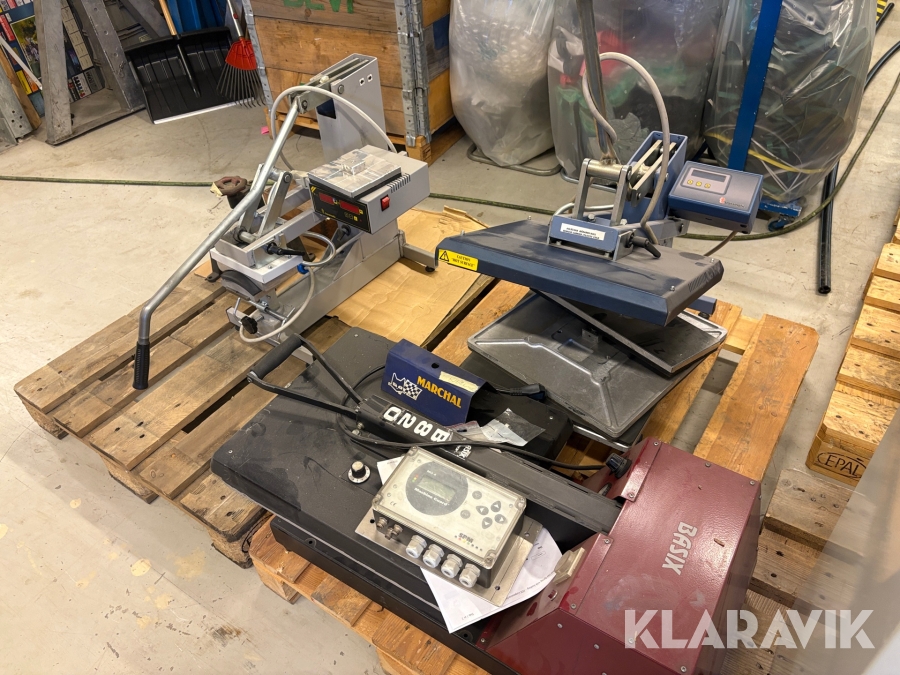 Värmepress för textiltryck 3 st