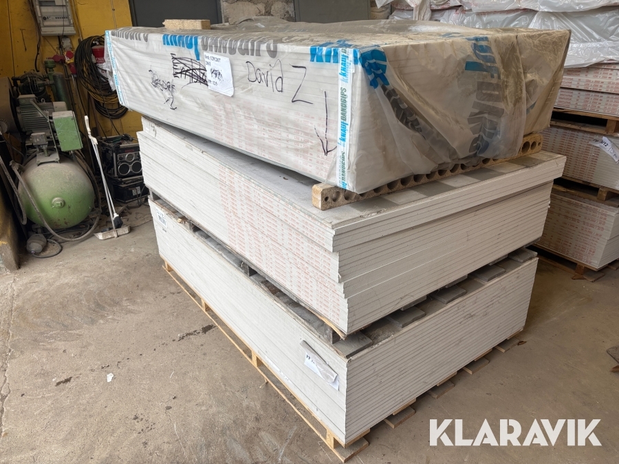 Brandgips / Fireboard Knauf 20x1250x2000mm - Totalt cirka 60st