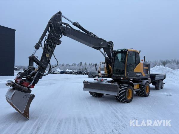 Hjulgrävmaskin med kärra och knäckbom Volvo EW160E