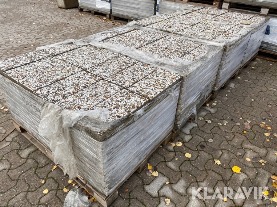 Platta Benders DS/vit marmor 4st pallar