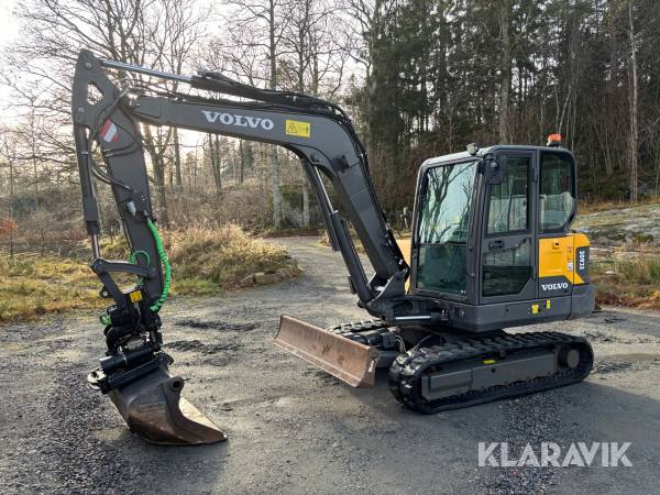 Grävmaskin Volvo EC60E inkl tiltrotator m grip & 3 skopor