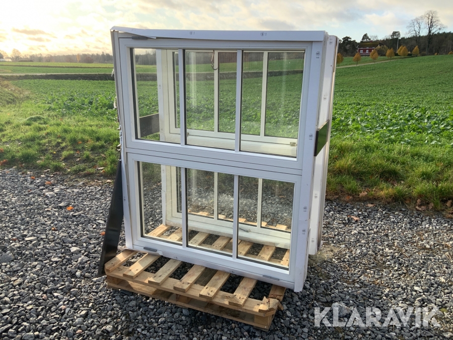 Kopplade fönster med spröjs Bonusfönster 138,5x118,5