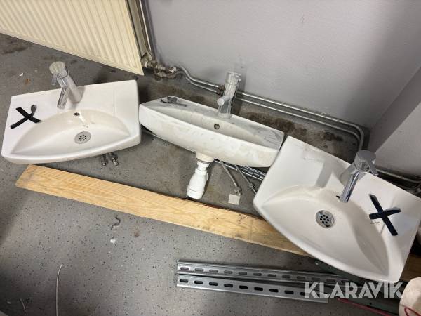 Badrumsporslin, vaskar - 3st