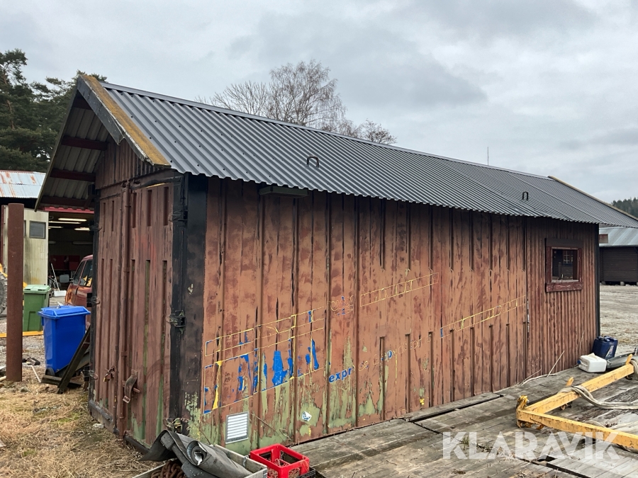 Container med tak och miljöstation , Södertälje, Klaravik