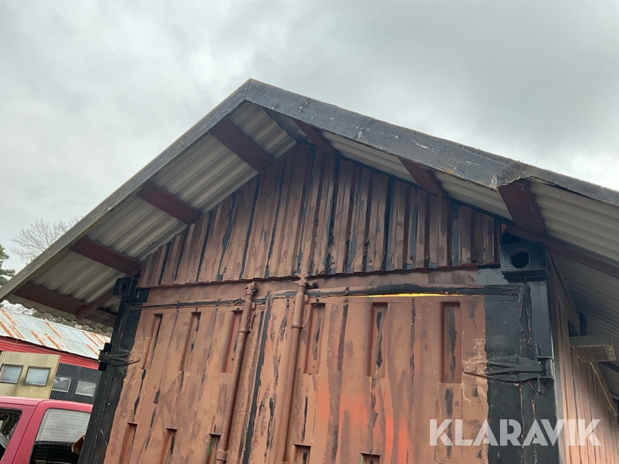 Container med tak och miljöstation , Södertälje, Klaravik