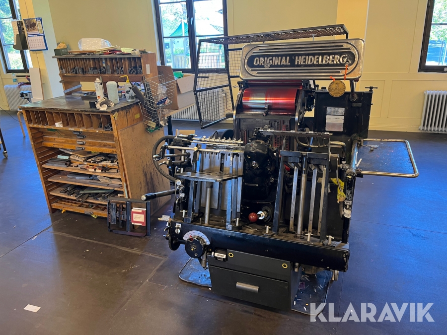 Tryckpress / vinge Heidelberg nostalgi