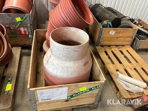 Parti med PP delar övergång lock böj