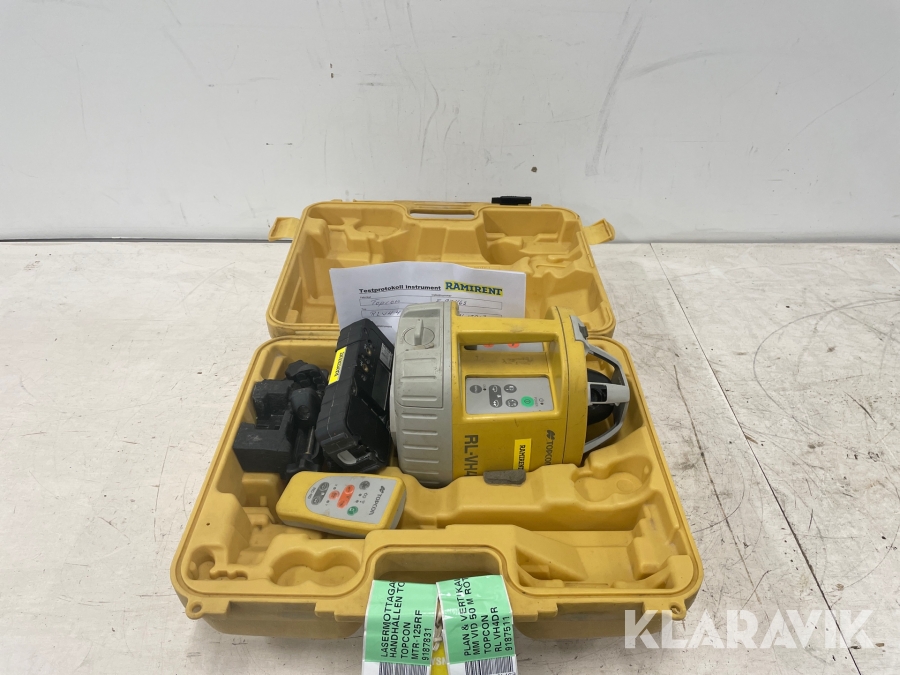 Plan- & vertikallaser med mottagare Topcon RL-VH4DR + MTR-125RF