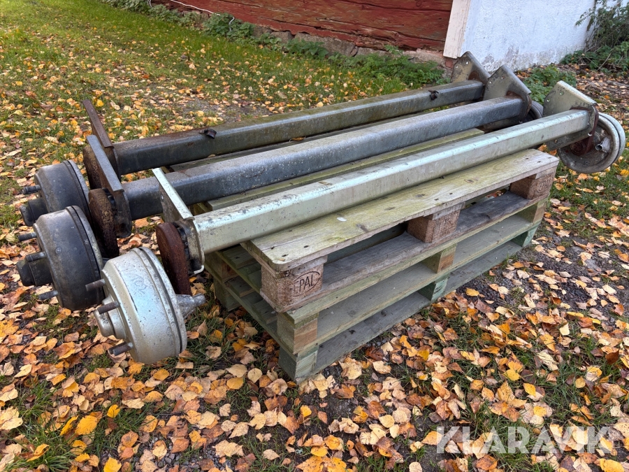 Släpvagnsaxlar -3st