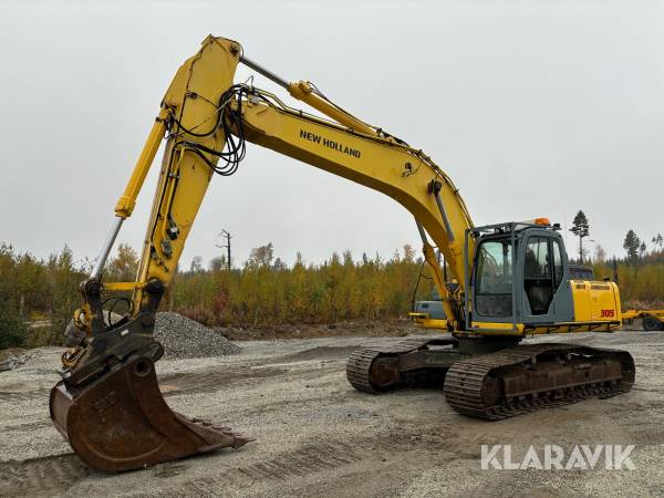 Grävmaskin New Holland E 305B med 2 skopor