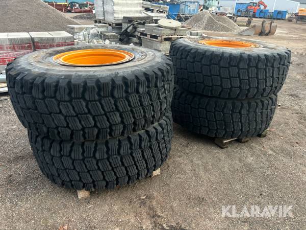 Hjul 20.5 R25 M+S Michelin med fälg till Ljungby 4st