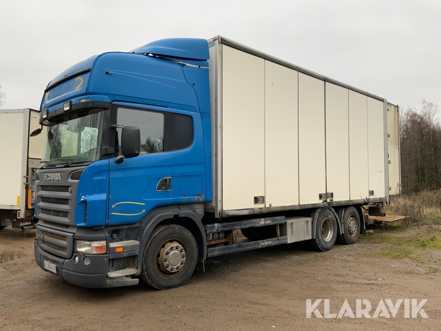 Lastbil Scania R740 med skåp öppningsbar sida