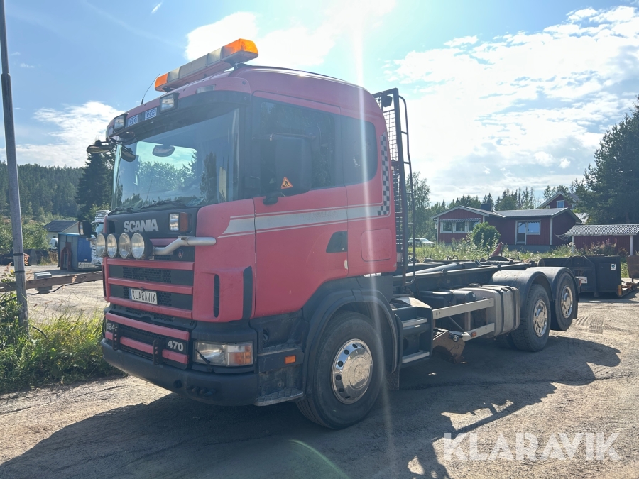 Lastväxlare Scania 124G 470 plogutrustad