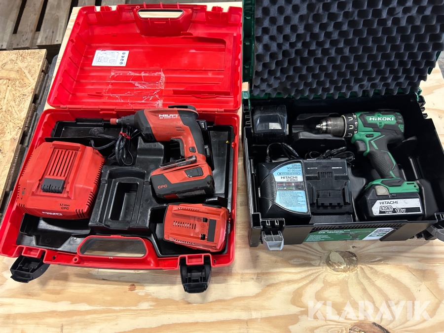 Borrskruvdragare 1 st, Skruvdragare 1 st Hitachi / Hilti DS 18 DBSL / SD 5000-A22