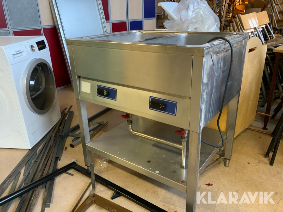 Värmeri med rostfri hylla