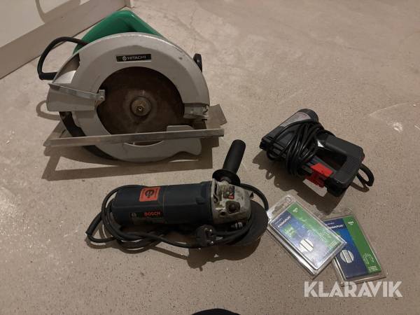 Handverktyg Hitachi / Bosch / Novus häftpistol/ Cirkelsåg / vinkelslip
